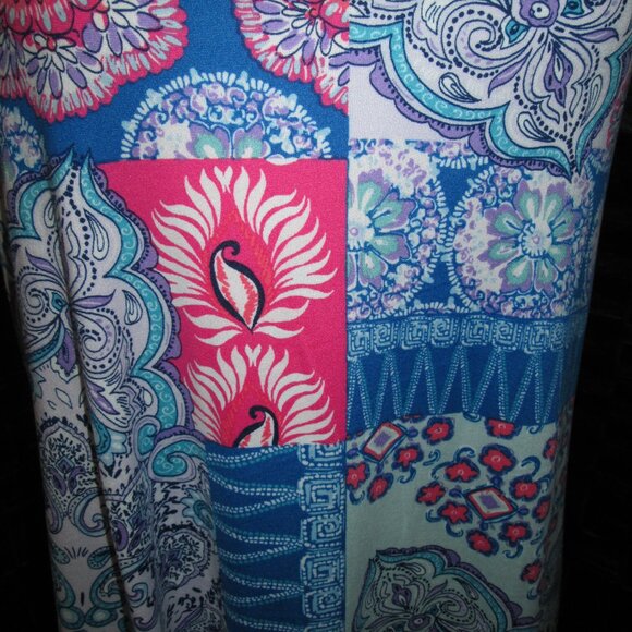 Linea Donatella Printed Sleeveless Chemise Blue BOHO Print NWT - Picture 8 of 10